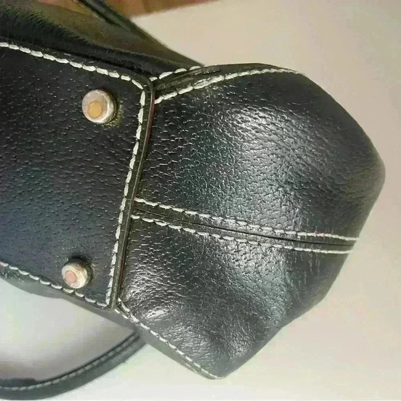 KATE SPADE NEW YORK MEDIUM SATCHEL TOTE PURSE BLACK LEATHER (PROJECT!!!) - Picture 14 of 16